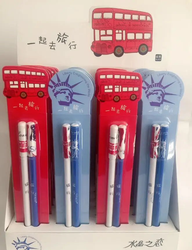 2 pcs/pack Let's Travel Together Couple Gel Pen Promotional Gift Stationery School & Office Supply
2 pcs/pack Let's Travel Together Couple Gel Pen Promotional Gift Stationery School & Office Supply