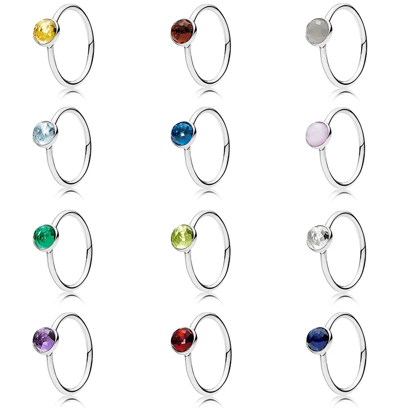 12 Color 925 Sterling Silver Women Fashion Ring Diy Style Birthday Stone Crystal Ring For Women Jewelry
12 Color 925 Sterling Silver Women Fashion Ring Diy Style Birthday Stone Crystal Ring For Women Jewelry