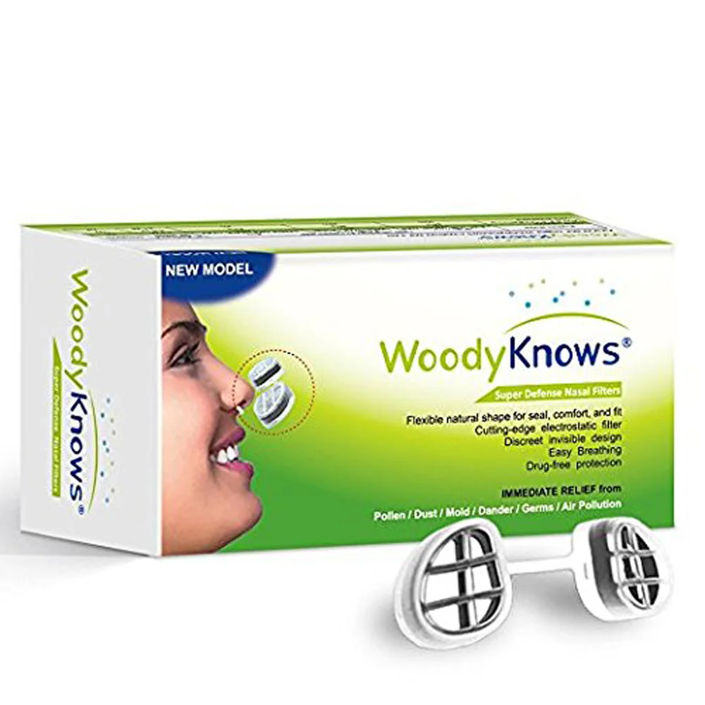 

WoodyKnows Nose Filter Super Defense Nasal Filters Multipack S Reduce Air Pollution, Dust, Pollen Invisible Anti Pollution Mask