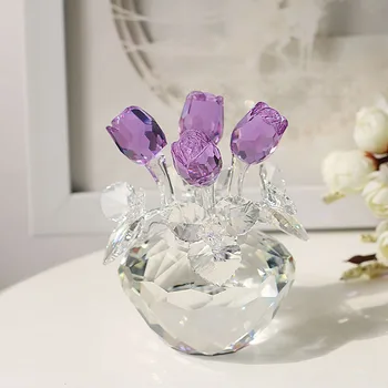 H&D Gift for Her,Crystal Rose Flower Figurines Unfading Bouquet Sculpture Dreams Ornament Wedding Favors Home Decor (Purple)
H&D Gift for Her,Crystal Rose Flower Figurines Unfading Bouquet Sculpture Dreams Ornament Wedding Favors Home Decor (Purple)