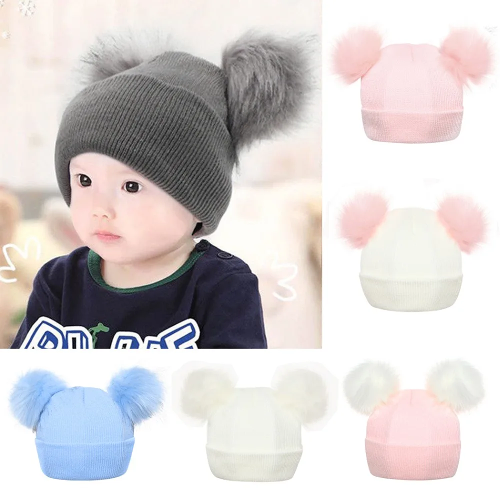 Baby Kids Warm Winter Caps Double Fur Pom Pom Hats Beanies Children Wool Knitted Cap Boys Girls Raccoon Fur Pompom Hat Bonnet
Baby Kids Warm Winter Caps Double Fur Pom Pom Hats Beanies Children Wool Knitted Cap Boys Girls Raccoon Fur Pompom Hat Bonnet