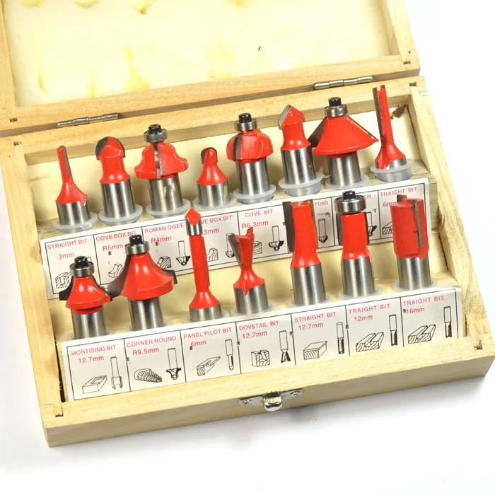 1/2" 12.7mm Wood Router Bits Set Engraving Machine Milling Cutter Wood Cutter Woodworking Router Bits 15PCS
1/2" 12.7mm Wood Router Bits Set Engraving Machine Milling Cutter Wood Cutter Woodworking Router Bits 15PCS