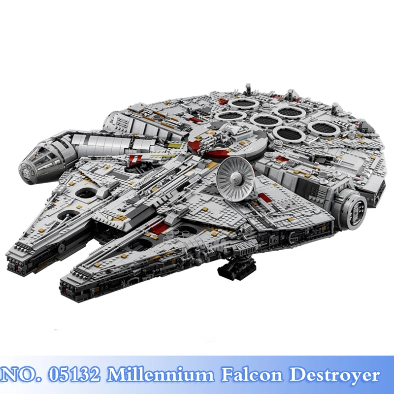 

Lepin 05132 Star War 8445Pcs Ultimate Collector's Millennium Falcon Figure Building Blocks Bricks Set Toy Model Compatible 75192