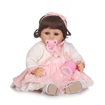48cm Reborn Babies Silicone Dolls stylish pink girl dress play house toy realistic doll kids Xmas birthday brinquedos
48cm Reborn Babies Silicone Dolls stylish pink girl dress play house toy realistic doll kids Xmas birthday brinquedos