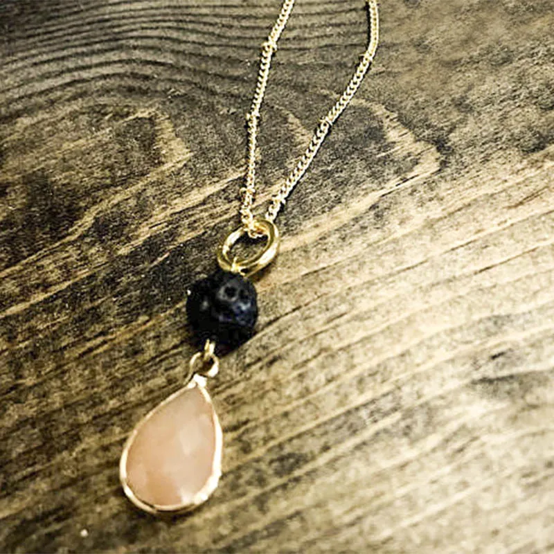 Essential Oil Perfume Diffuser black 8mm lava Stone water drop form pendant necklace Stretch Yoga Jewelry
Essential Oil Perfume Diffuser black 8mm lava Stone water drop form pendant necklace Stretch Yoga Jewelry