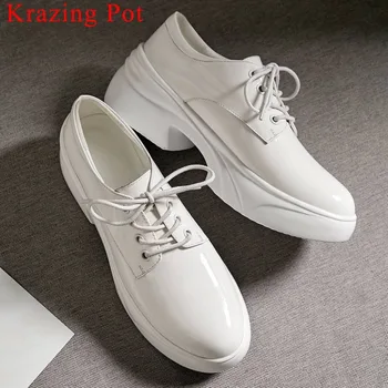 Krazing Pot natural leather round toe lace up waterproof high heels sneaker high fashion cowboy casual wear vulcanized shoes L35
Krazing Pot natural leather round toe lace up waterproof high heels sneaker high fashion cowboy casual wear vulcanized shoes L35