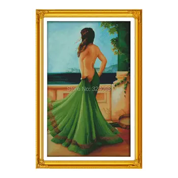 Wholesale Needlework,Stitch,11CT 14CT Cross Stitch,Sets For Embroidery Kits,The lady in green dress Cross-Stitching
Wholesale Needlework,Stitch,11CT 14CT Cross Stitch,Sets For Embroidery Kits,The lady in green dress Cross-Stitching