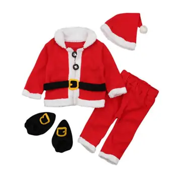 Newborn Boys Girls Christmas Santa Claus New Year Baby Clothes Santa Christmas Tops Pants Hat Socks Outfit Set Costume 4 PCS Set
Newborn Boys Girls Christmas Santa Claus New Year Baby Clothes Santa Christmas Tops Pants Hat Socks Outfit Set Costume 4 PCS Set