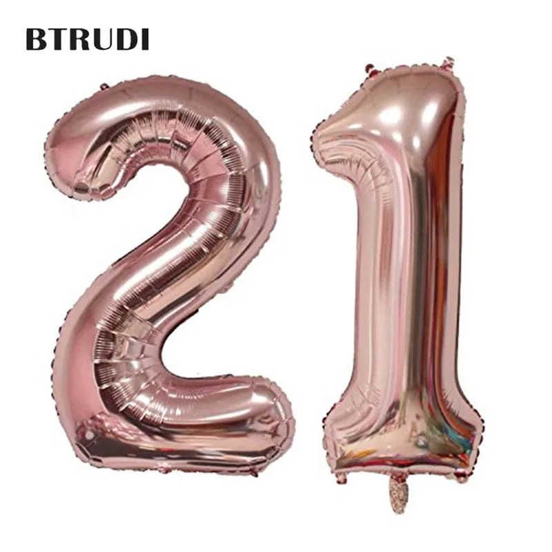 

Rose gold digital aluminum balloon 40 inch for Anniversary Wedding decoration Valentine's Day Baby shower Decorative items