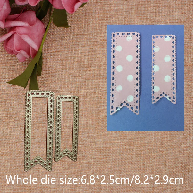 2pcs Banner Tag Heart Edge Fish Tail Flag Metal Cutting Dies for DIY Album Scrapbook Embossing Paper Craft Template Stencil
2pcs Banner Tag Heart Edge Fish Tail Flag Metal Cutting Dies for DIY Album Scrapbook Embossing Paper Craft Template Stencil