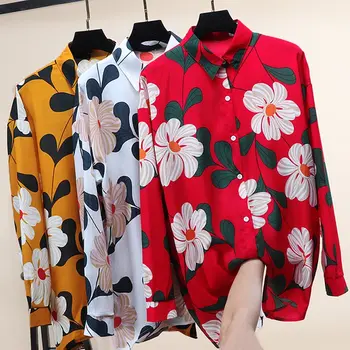 MUMUZI Big Flower Print Red Blouse Loose Long Sleeve Chiffon Blouses and Shirt New Fashion casual Wear Turn Down Collar Tops
MUMUZI Big Flower Print Red Blouse Loose Long Sleeve Chiffon Blouses and Shirt New Fashion casual Wear Turn Down Collar Tops