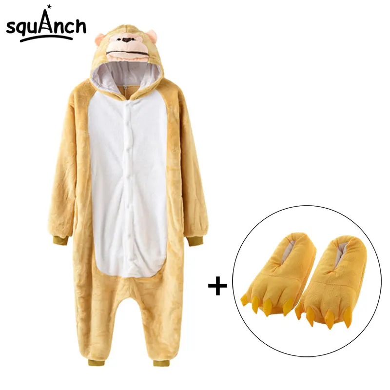 Monkey Onesie With Slippers Animal Kugurumi Cute Funny Cartoon Sleep Suit Women Men Adult Winter Overall Warm Soft Flannel Fancy
Monkey Onesie With Slippers Animal Kugurumi Cute Funny Cartoon Sleep Suit Women Men Adult Winter Overall Warm Soft Flannel Fancy