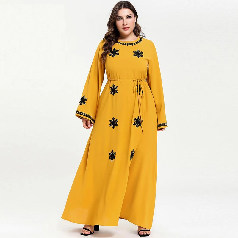 2019 Women Abaya Muslim Long Dress Islamic Arabic Long Sleeve Dress Ties Waisted Pakistani Dubai Dresses vestidos 2 colors M-4XL
2019 Women Abaya Muslim Long Dress Islamic Arabic Long Sleeve Dress Ties Waisted Pakistani Dubai Dresses vestidos 2 colors M-4XL