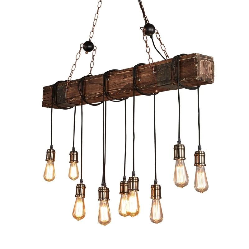 Antique Industrial Retro Wood E27 Ceiling Light Creative LOFT Bar suspension luminaire Vintage living room lights lustre
Antique Industrial Retro Wood E27 Ceiling Light Creative LOFT Bar suspension luminaire Vintage living room lights lustre