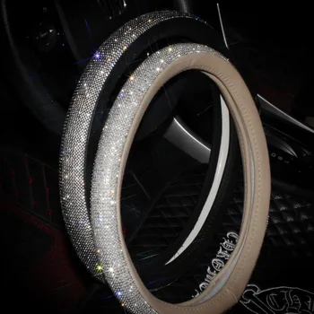 Crystal Rhinestone Car Leather Steering Wheel Covers Cap Steering-Wheel Cover Auto Car Interior Accessories For Women Girls
Crystal Rhinestone Car Leather Steering Wheel Covers Cap Steering-Wheel Cover Auto Car Interior Accessories For Women Girls