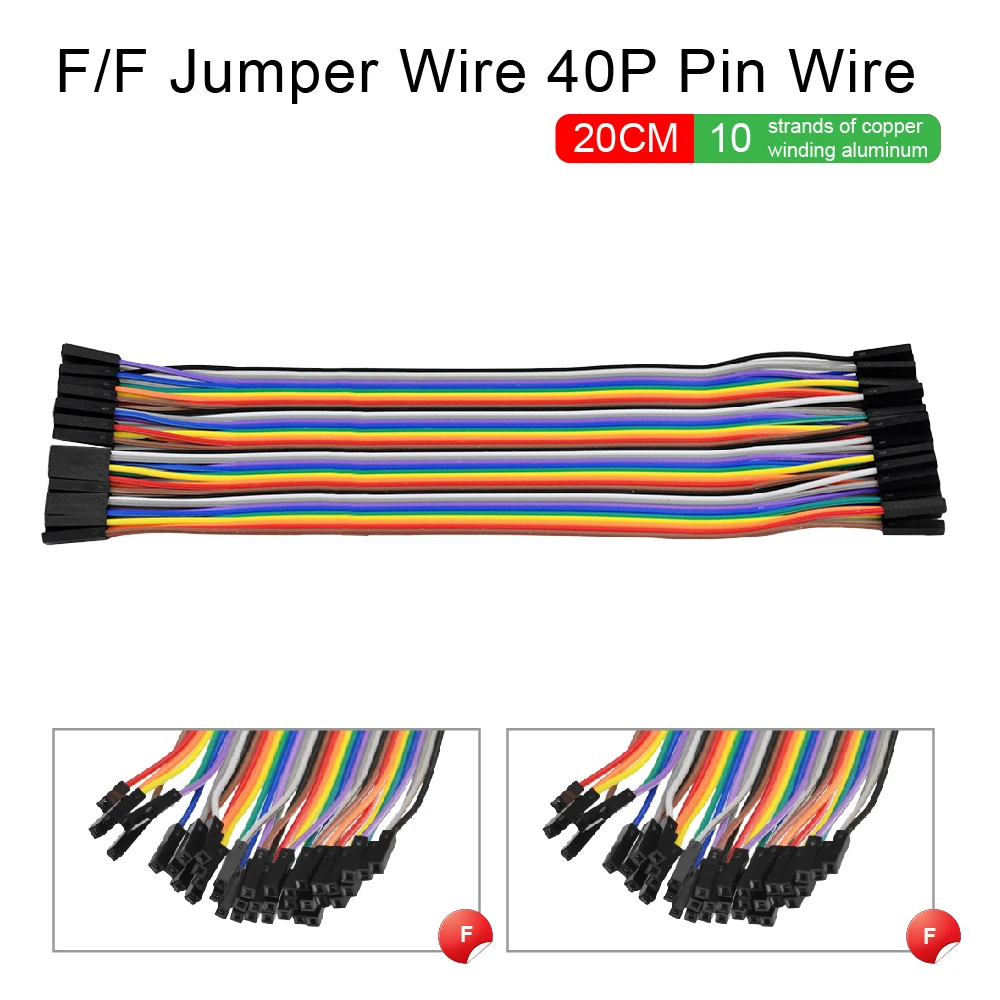 Jumper Wire Dupont 20cm M-F & M-M & F-F for Arduino Projects