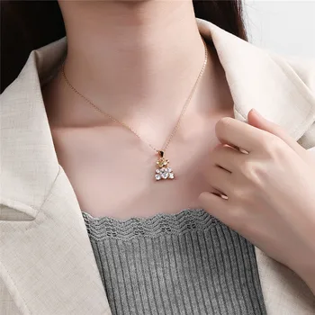 Silvology 925 Sterling Silver Cartoon Zircon Bear Necklace Original Fashion Elegant Pendant Necklace for Women Birthday Jewelry
Silvology 925 Sterling Silver Cartoon Zircon Bear Necklace Original Fashion Elegant Pendant Necklace for Women Birthday Jewelry