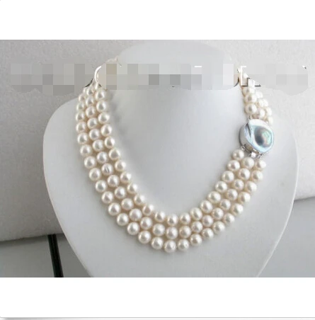 Genuine! 10mm 3row round freshwater pearls necklace Noble style Natural Fine jewe fast SHIPPING
Genuine! 10mm 3row round freshwater pearls necklace Noble style Natural Fine jewe fast SHIPPING