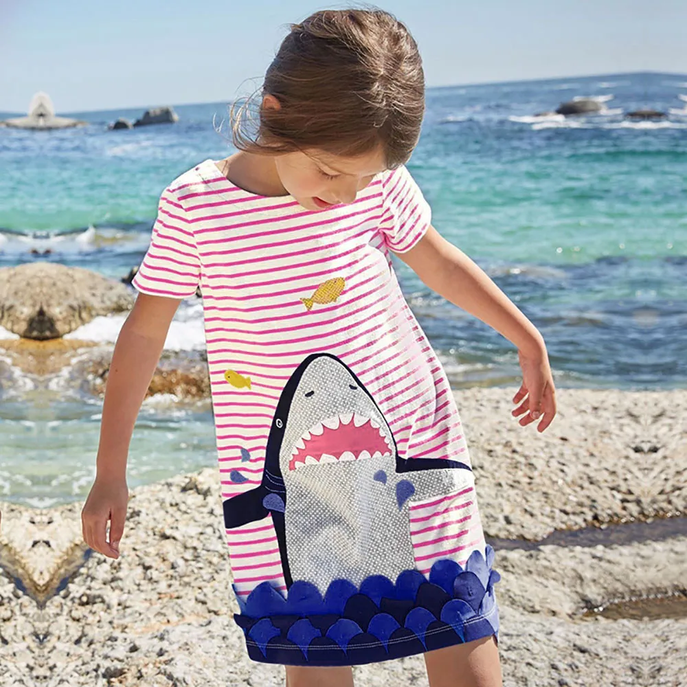 CHAMSGEND Baby Summer Campus Derss Shark Birds Partten Short Sleeve Striped Dress Outfit Clothes Falda femenina Dec 18
CHAMSGEND Baby Summer Campus Derss Shark Birds Partten Short Sleeve Striped Dress Outfit Clothes Falda femenina Dec 18