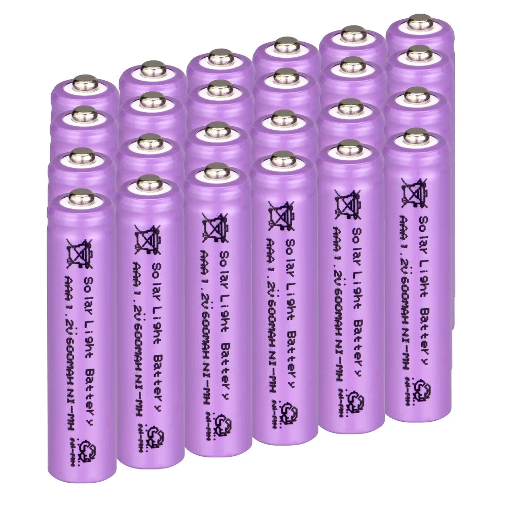 New 24 pcs AAA purple color solar battery Solar Light Battery Rechargeable battery 1.2V 600mAh For Garden Lights 
New 24 pcs AAA purple color solar battery Solar Light Battery Rechargeable battery 1.2V 600mAh For Garden Lights