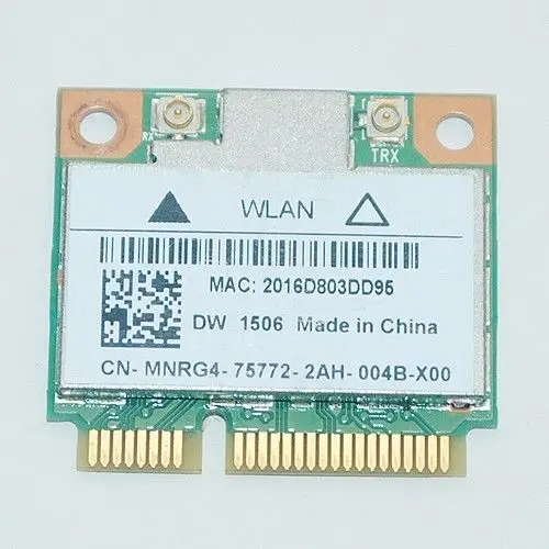 DW1506 WLAN half WiFi Mini PCI-E Card ATHEROS AR5B125 AR9485 MNRG4/MXX0D Module for Dell
DW1506 WLAN half WiFi Mini PCI-E Card ATHEROS AR5B125 AR9485 MNRG4/MXX0D Module for Dell