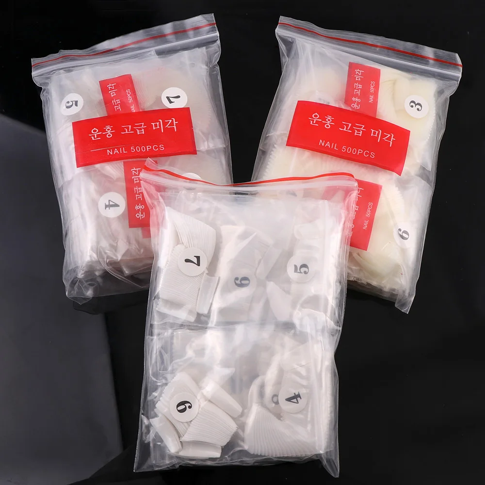 10 Sizes 500pcs/pack French Style Plastic Nail Art Tips Full Nail False Tips Natural/White/Transparent Nail Art Finger Tips
10 Sizes 500pcs/pack French Style Plastic Nail Art Tips Full Nail False Tips Natural/White/Transparent Nail Art Finger Tips