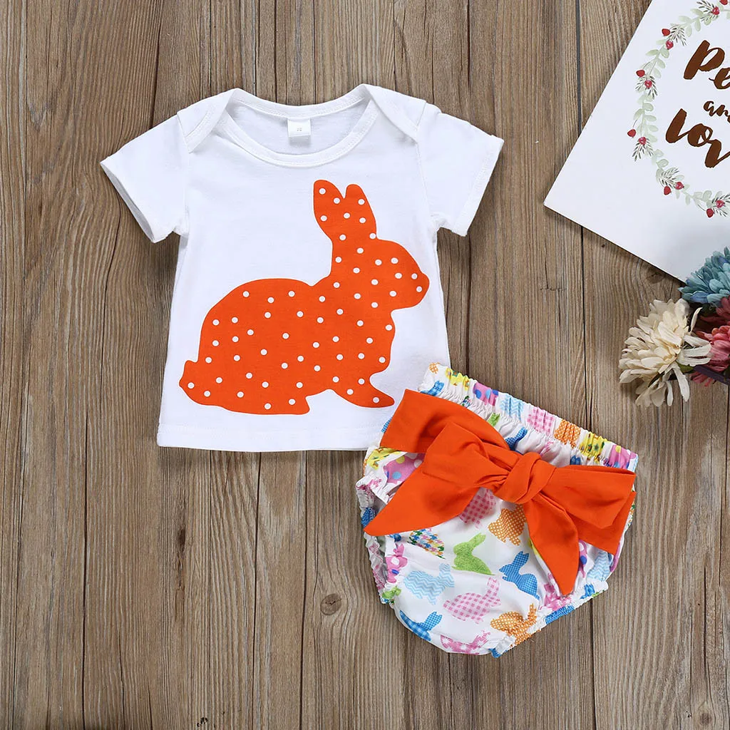 Infant Newborn Kids Clothes Sets Baby Girls Outfits Easter Day Cartoon Rabbit Print T-Shirts Tops+Bow Shorts Children Outfit Set
Infant Newborn Kids Clothes Sets Baby Girls Outfits Easter Day Cartoon Rabbit Print T-Shirts Tops+Bow Shorts Children Outfit Set