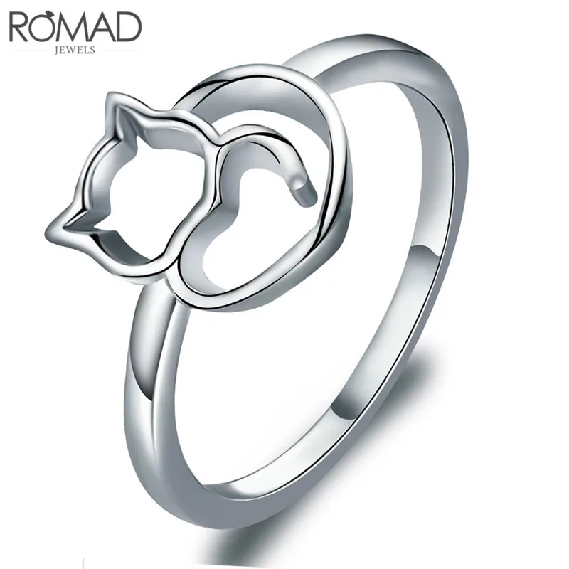 GS Plating Silver Naughty Little Cat & Heart Finger Rings For Women Fashion Gift Silver Wedding Rings anillos Jewellery R4
GS Plating Silver Naughty Little Cat & Heart Finger Rings For Women Fashion Gift Silver Wedding Rings anillos Jewellery R4