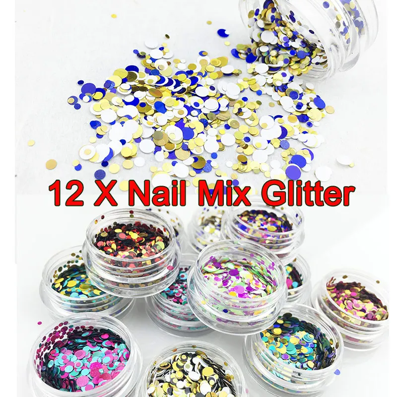 12 bottles/set Round Nail Glitter Mixed 1/2/3mm Round Ultrathin Sequins Nail Art Decoration Deep Colors For DIY Accessories
12 bottles/set Round Nail Glitter Mixed 1/2/3mm Round Ultrathin Sequins Nail Art Decoration Deep Colors For DIY Accessories