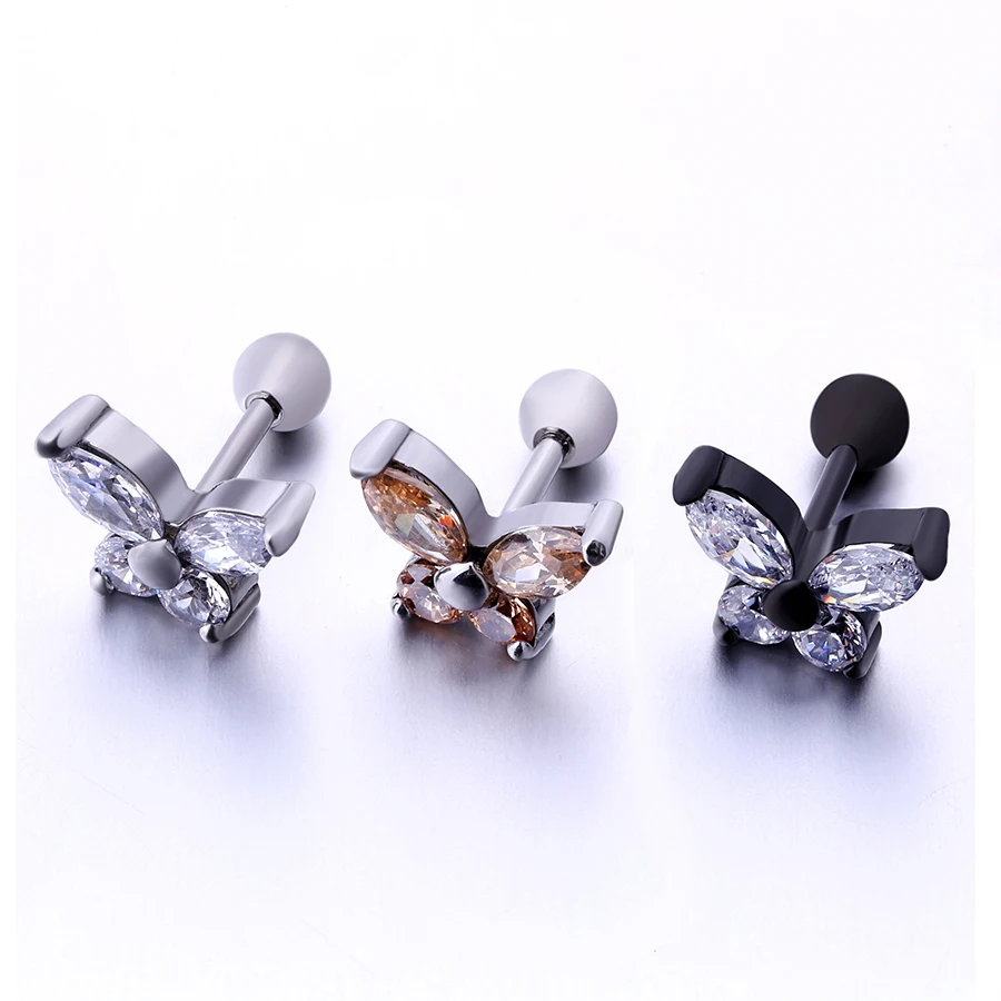 1 Pair Cute Earrings Clear Butterfly Zircon Anti-Allergic Stud Earrings Jewelry for Woman Children Girls Fashion Jewelry
1 Pair Cute Earrings Clear Butterfly Zircon Anti-Allergic Stud Earrings Jewelry for Woman Children Girls Fashion Jewelry