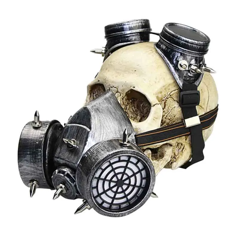 Punk Gothic Silver Resin Military Game Steampunk Gas Mask Goggles Women /Men Cosplay Props Halloween Costume Accessories
Punk Gothic Silver Resin Military Game Steampunk Gas Mask Goggles Women /Men Cosplay Props Halloween Costume Accessories