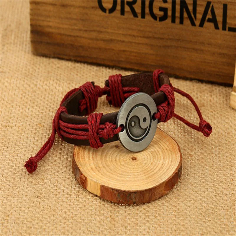 New Wrap yin yang PU leather bracelet Charm Infinity Bracelet Multilayer Chain Jewelry
New Wrap yin yang PU leather bracelet Charm Infinity Bracelet Multilayer Chain Jewelry