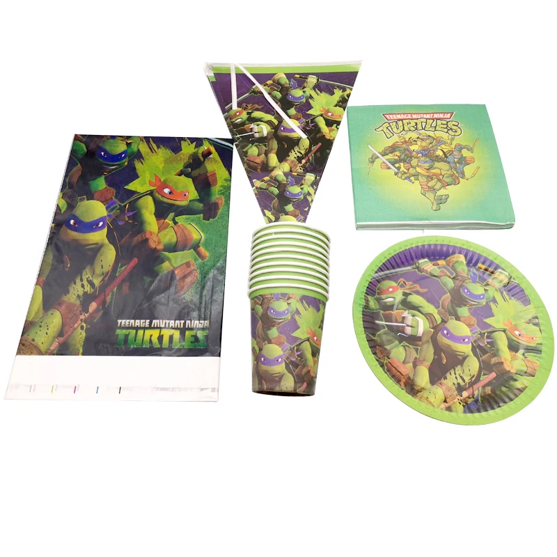 51pcs/lot Decoration Tablecloth Birthday Party Flags Ninja Turtles Design Napkins Banner Baby Shower Kids Favors Cups Plates
51pcs/lot Decoration Tablecloth Birthday Party Flags Ninja Turtles Design Napkins Banner Baby Shower Kids Favors Cups Plates