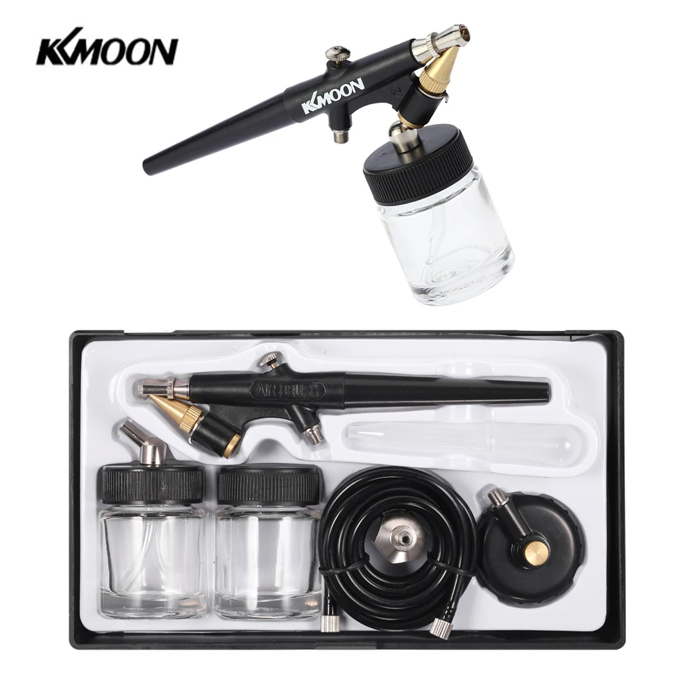 KKmoon 0.8mm Spray Paint Gun Mini Airbrush compressor kit Single Action Airbrush Sandblaster for body Makeup Tattoo car Manicure
KKmoon 0.8mm Spray Paint Gun Mini Airbrush compressor kit Single Action Airbrush Sandblaster for body Makeup Tattoo car Manicure
