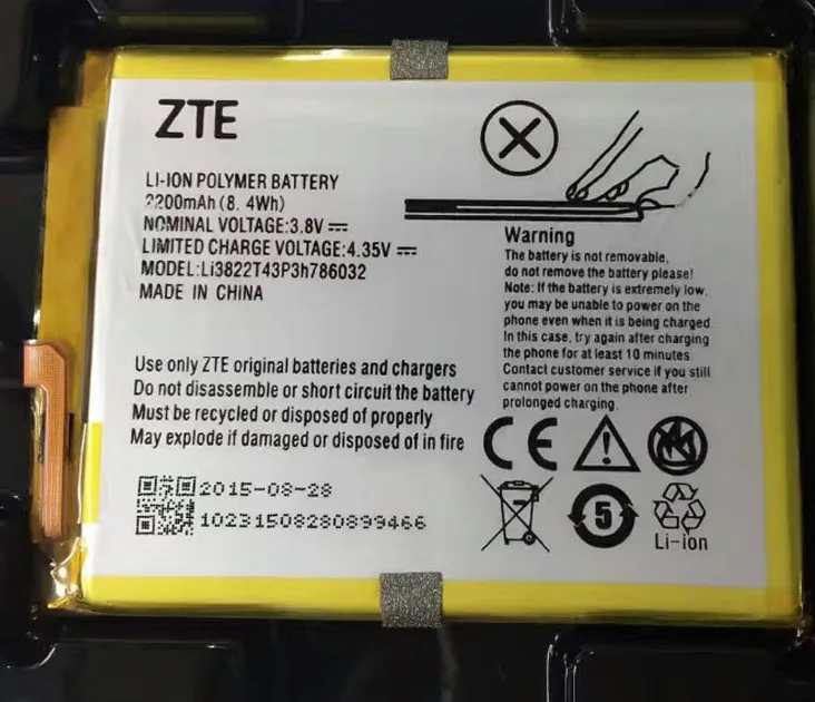 FOR ZTE BLADE V6 Orbic Orbic-RC-501L li3822t43p3h786032 Rechargeable Li-ion Built-in mobile phone lithium polymer battery
FOR ZTE BLADE V6 Orbic Orbic-RC-501L li3822t43p3h786032 Rechargeable Li-ion Built-in mobile phone lithium polymer battery