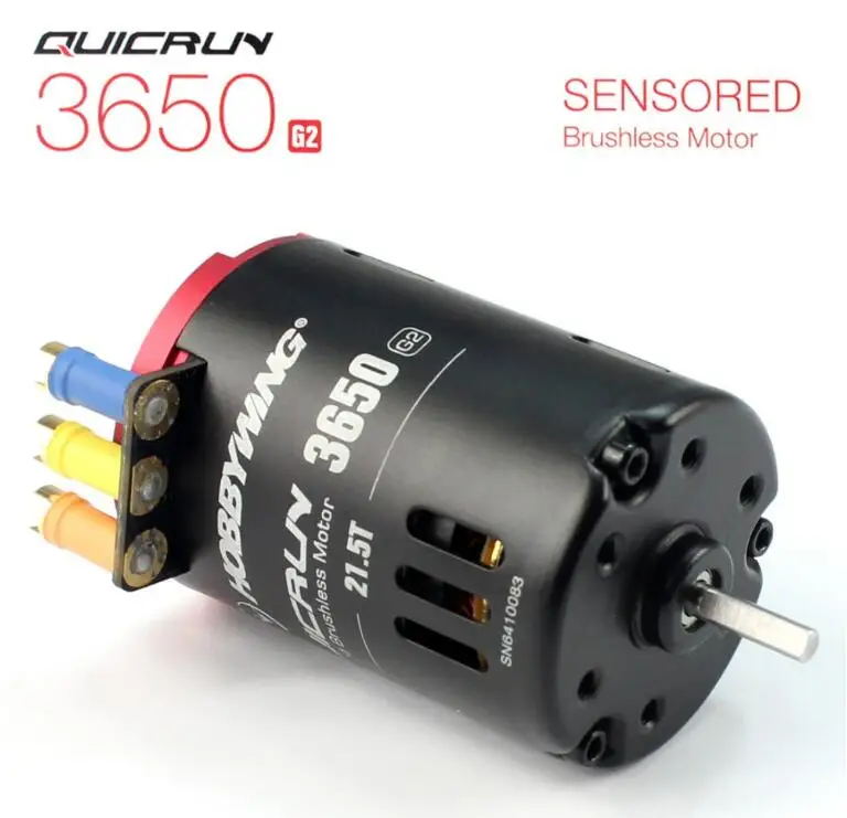 Hobbywing QUICRUN G2 3650 Sensored 6.5T / 10.5T /13.5T / 17.5T / 21.5T Racing Brushless Motor for 1/10 Rc Car Crawler
Hobbywing QUICRUN G2 3650 Sensored 6.5T / 10.5T /13.5T / 17.5T / 21.5T Racing Brushless Motor for 1/10 Rc Car Crawler