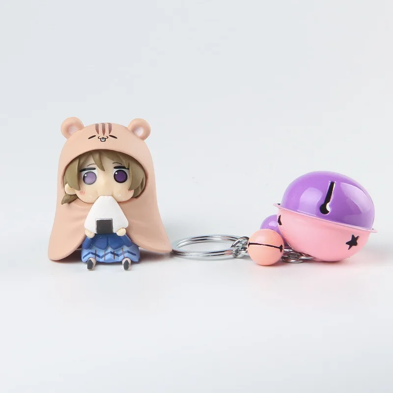 9 pcsset Anime Sankaku Head Himouto! Umaru-chan Doma Umaru pvc figure toys keychain (5)