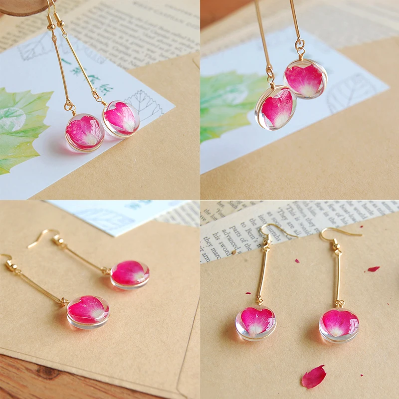 Japanese Pink Sakura Dried Flower Drop Earrings For Women Girls Purple Love Heart Rose Round Glass Pendant Dangle Femme Brincos
Japanese Pink Sakura Dried Flower Drop Earrings For Women Girls Purple Love Heart Rose Round Glass Pendant Dangle Femme Brincos