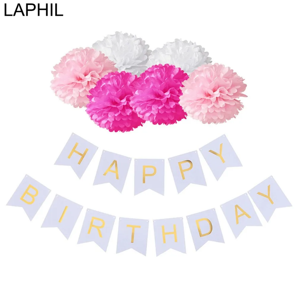 LAPHIL Blue Pink Happy Birthday Banner Colorful Tissue Paper Pom poms Birthday Party Decorations Kids Adult Party Favors Supplie
LAPHIL Blue Pink Happy Birthday Banner Colorful Tissue Paper Pom poms Birthday Party Decorations Kids Adult Party Favors Supplie