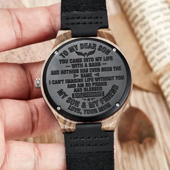 Wood To My Dear Son Engraving Men Watches Family Gifts Personalized Watches Special Present a Great Gifts For Men Drop Shipping
Wood To My Dear Son Engraving Men Watches Family Gifts Personalized Watches Special Present a Great Gifts For Men Drop Shipping