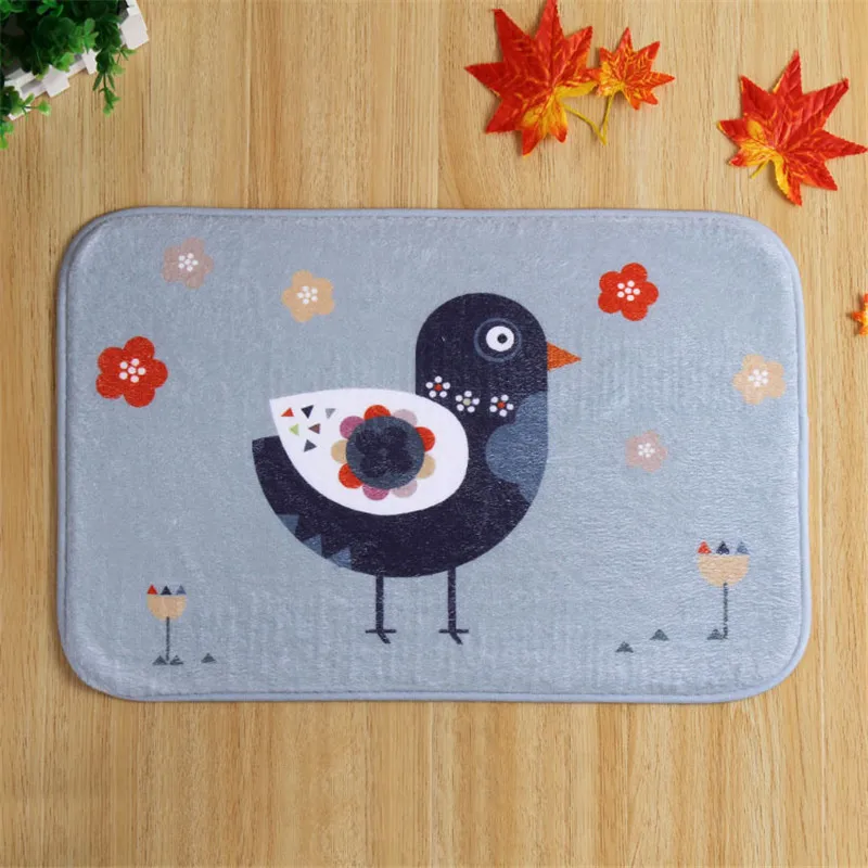 Image Wholesale Retail Custom Bird and Flowers Landscape plan Rectangular Carpet Living Room Dining Room Kitchen Anti Skid Foot Mats