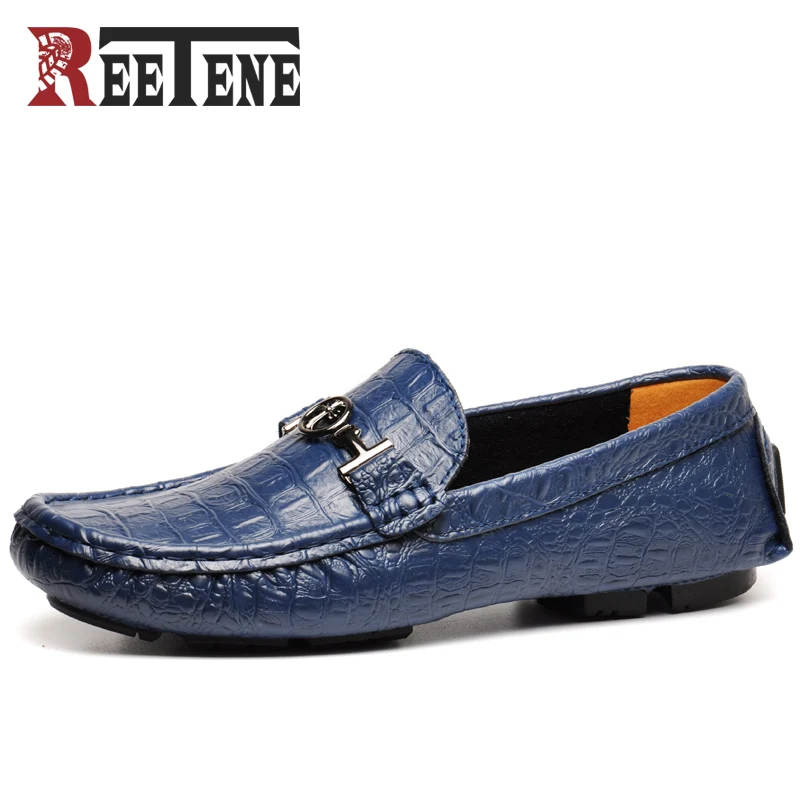 REETENE Summer Men Loafers Autumn Genuine Leather Casual Shoes Breathable Slip-On Outdoor Men Driving Shoes Moccasins Sneaker 
REETENE Summer Men Loafers Autumn Genuine Leather Casual Shoes Breathable Slip-On Outdoor Men Driving Shoes Moccasins Sneaker