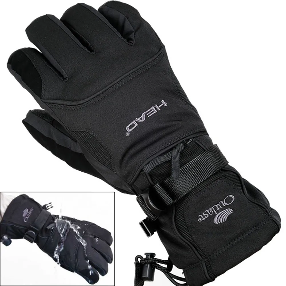Image Free Shipping Professional head all weather waterproof thermal skiing gloves for men Motorcycle winter waterproof sports outdoor