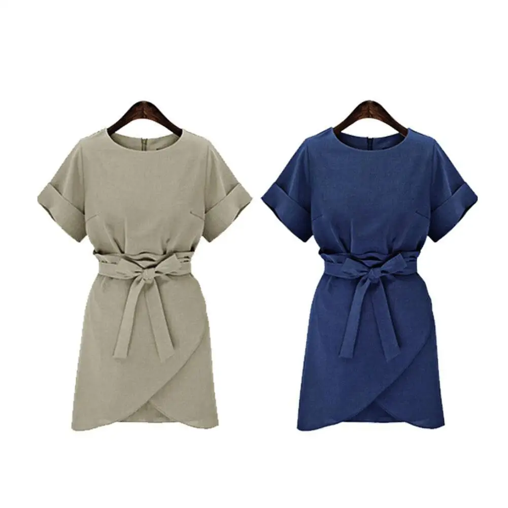 Yfashion Women Fashion Elegant Round Neck Short Sleeve Irregular Bandage Dress Large Size
Yfashion Women Fashion Elegant Round Neck Short Sleeve Irregular Bandage Dress Large Size