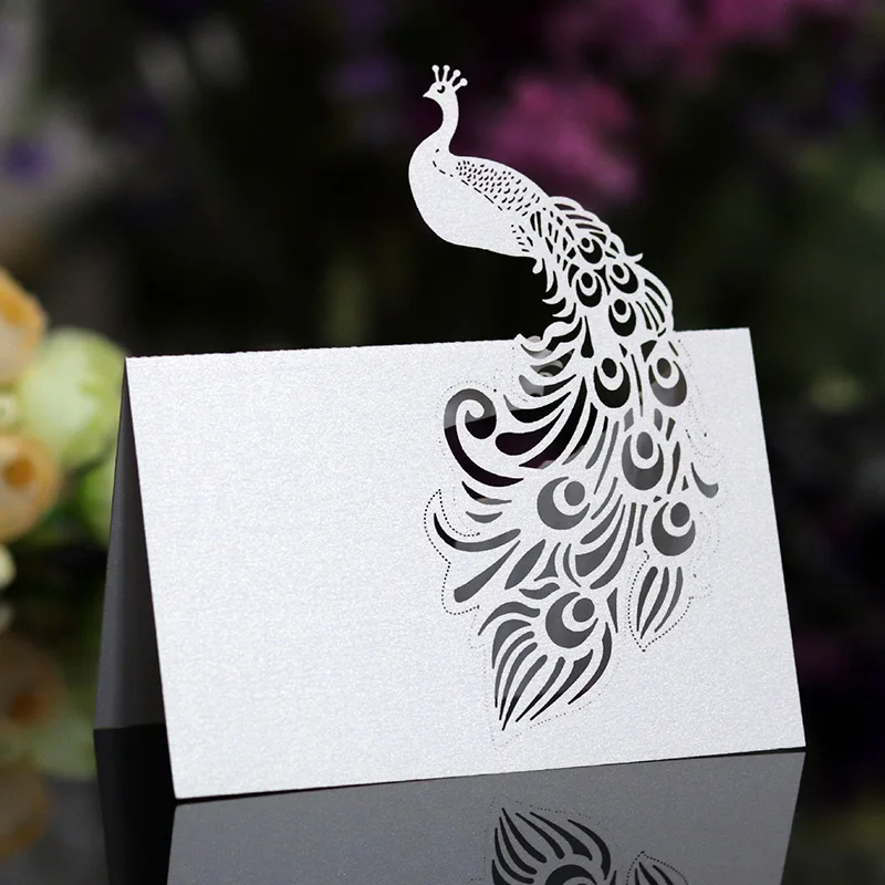 50pcs Peacock Laser Cut Table Name Place Cards Pearlescent Lace Favor Message Setting Card Wedding Favor Birthday Party Supplies
50pcs Peacock Laser Cut Table Name Place Cards Pearlescent Lace Favor Message Setting Card Wedding Favor Birthday Party Supplies