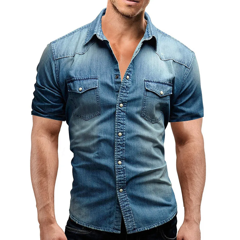 Free Ostrich Clothes shirt Men Jeans Casual Slim Fit Button Shirt With Pocket Short Sleeve Tops Blouse Casual Chemise Homme
Free Ostrich Clothes shirt Men Jeans Casual Slim Fit Button Shirt With Pocket Short Sleeve Tops Blouse Casual Chemise Homme