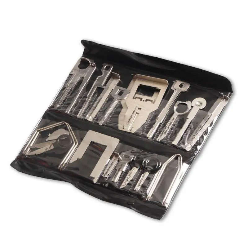 38Pcs/Set Vehicle Car Stereo Radio Release Removal Tools Key Kit with Bag Kenwood Tool Fit for Benz Ford Audi
38Pcs/Set Vehicle Car Stereo Radio Release Removal Tools Key Kit with Bag Kenwood Tool Fit for Benz Ford Audi