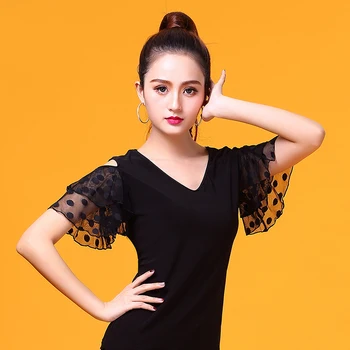 Adult Women's Latin Dance Tops Sexy Short Sleeves Ice silk Fabric Ballroom Salsa Cha Cha Rumba Training Dancing Tops DL2382
Adult Women's Latin Dance Tops Sexy Short Sleeves Ice silk Fabric Ballroom Salsa Cha Cha Rumba Training Dancing Tops DL2382