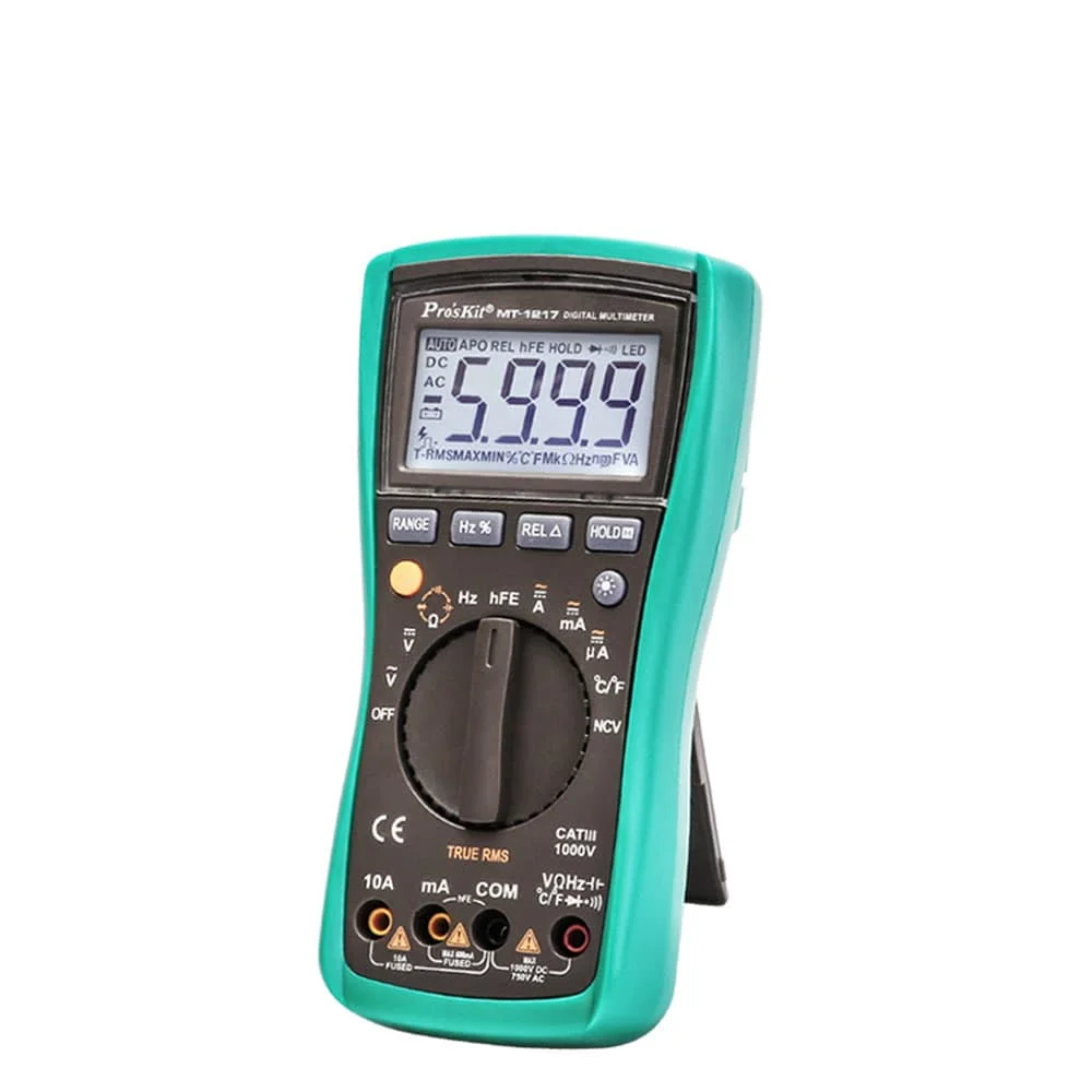 Pro 'skit 3 5/6 True RMS Digital Multimeter Auto Range Frequency Capacitance Temperature DMM All in 1 AC True RMS measurement
Pro 'skit 3 5/6 True RMS Digital Multimeter Auto Range Frequency Capacitance Temperature DMM All in 1 AC True RMS measurement
