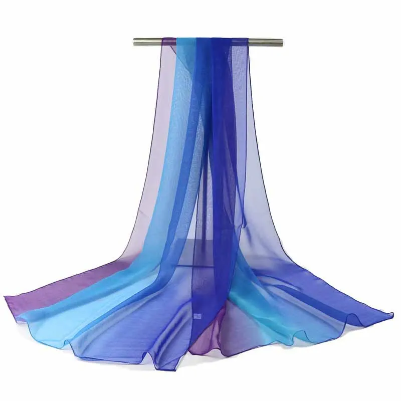 Gradual Changed Scarf Women Summer Georgette Scarf 160cm*50cm Ladies 2019 Spring Bufanda Mujer Silk Scarves Long Wrap Modis
Gradual Changed Scarf Women Summer Georgette Scarf 160cm*50cm Ladies 2019 Spring Bufanda Mujer Silk Scarves Long Wrap Modis